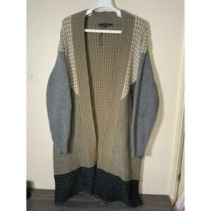 Max Sport Knitted Cardigan Sweater Open Duster Textured Size M - USED